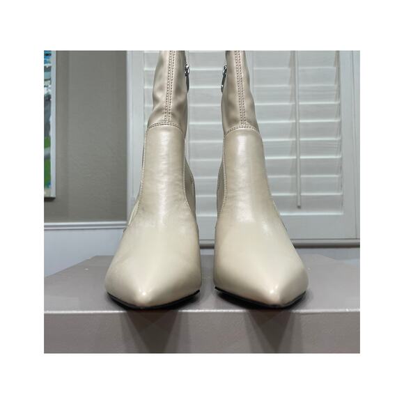 Franco Sarto Avana Mid-Calf Boots Cashmere Faux Leather Size 7.5 NIB Pointed Toe - Picture 6 of 13